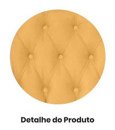 Imagem de Kit 2 Poltronas Decorativa Dália Couro Amarelo Pés Madeira Ms Decor