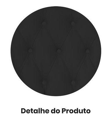 Imagem de Kit 2 Poltronas Decorativa Dália Couro Preto Pés Madeira Ms Decor