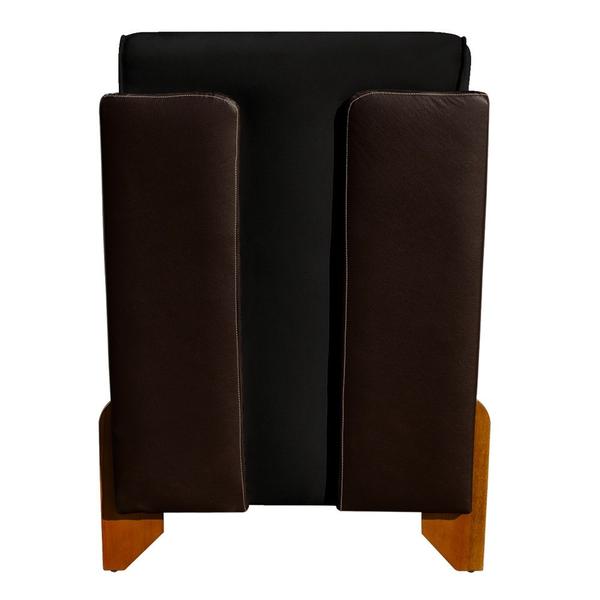 Imagem de Kit 2 Poltronas Decorativa Heloisa Veludo Preto/Corano Marrom - Londrilar