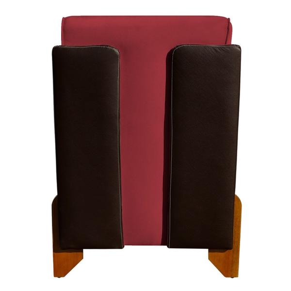 Imagem de Kit 2 Poltronas Decorativa Heloisa Veludo Vermelho/Corano Marrom - Londrilar