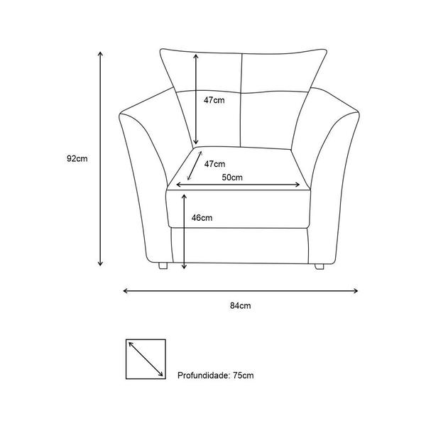 Imagem de Kit 2 Poltronas Decorativa Isis Suede Bege Pés Madeira Ms Decor