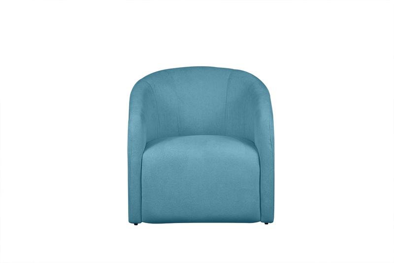 Imagem de Kit 2 Poltronas Decorativa Julia Boucle Azul Turquesa - LM DECOR