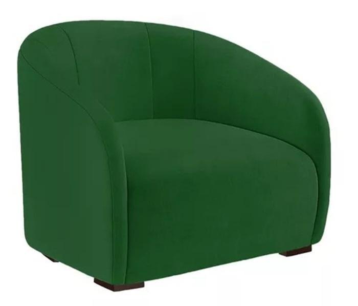 Imagem de Kit 2 Poltronas Decorativa Julia Suede Verde - LM DECOR