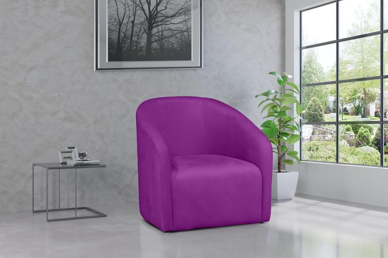 Imagem de Kit 2 Poltronas Decorativa Julia Veludo Roxo - LM DECOR