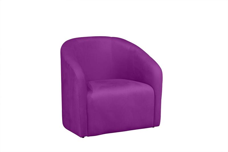 Imagem de Kit 2 Poltronas Decorativa Julia Veludo Roxo - LM DECOR