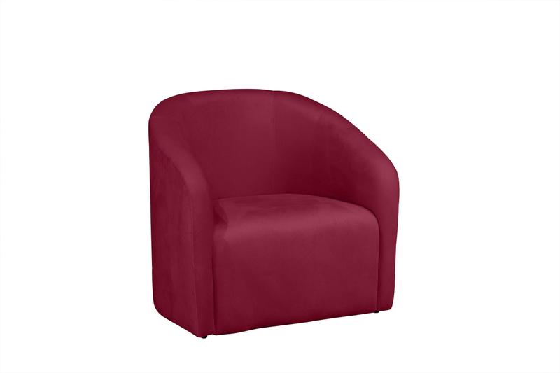 Imagem de Kit 2 Poltronas Decorativa Julia Veludo Vermelho - LM DECOR