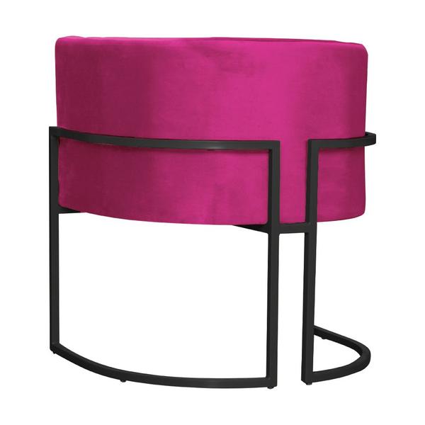 Imagem de Kit 2 Poltronas Decorativa Luana Veludo Rosa Pink Base Preta Ms Decor