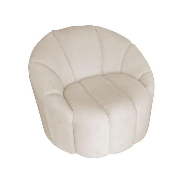 Imagem de Kit 2 Poltronas Decorativa Luxo Safira Tecido Veludo Bege