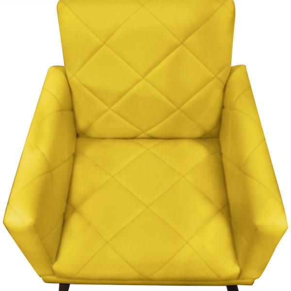 Imagem de Kit 2 Poltronas Decorativa Mai Escritório Sala Suede Amarelo