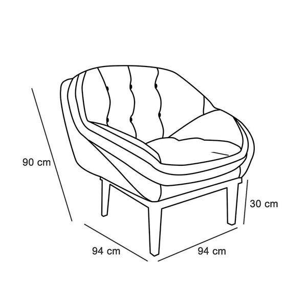 Imagem de Kit 2 Poltronas Decorativa Marcela Veludo Preto Dal Poz Estofados