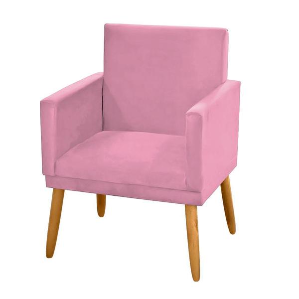 Imagem de Kit 2 Poltronas Decorativa Nina CR suede rosa