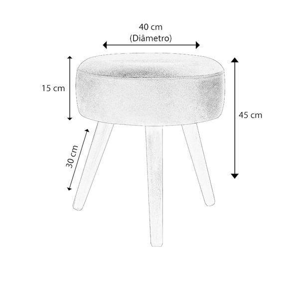 Imagem de Kit 2 Poltronas Decorativa Opala + Puff Redondo Bege