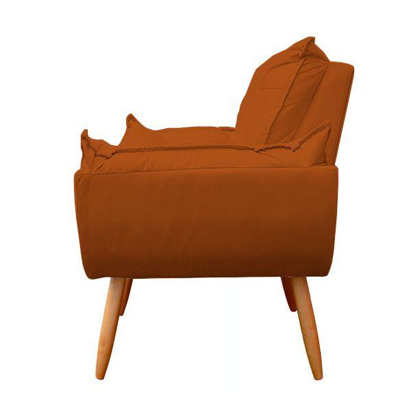 Imagem de Kit 2 Poltronas Decorativa Opala Sala de Estar Tecido Suede Terracota Kimi Decor