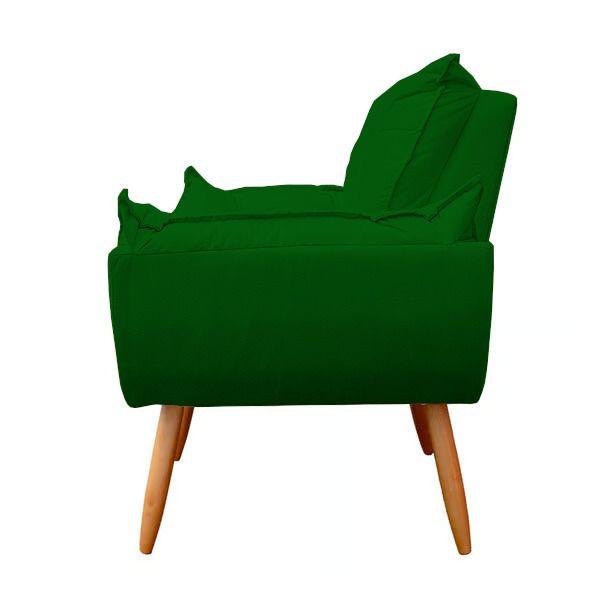 Imagem de Kit 2 Poltronas Decorativa Opala Sala de Estar Tecido Suede Verde Kimi Decor