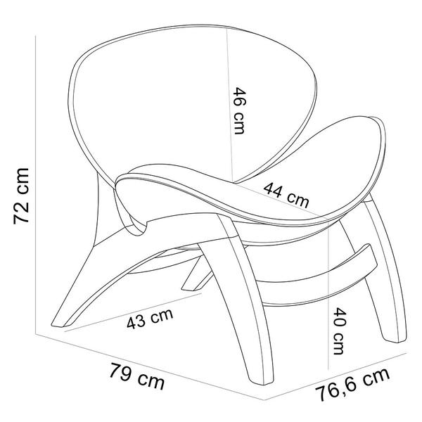 Imagem de Kit 2 Poltronas Decorativa Orgânica Sala Living Kadosh L02 Linho Bege - Lyam Decor