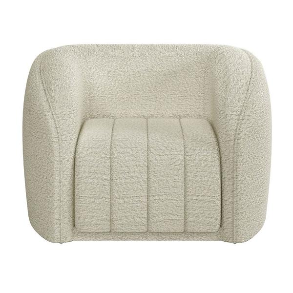 Imagem de Kit 2 Poltronas Decorativa para Sala 112cm Meris M22 Bouclê Cru - Mpozenato