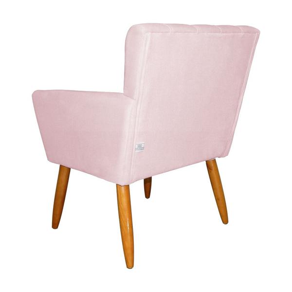 Imagem de Kit 2 Poltronas Decorativa Para Sala Recepção Cecília Suede Rosa Bebe - LM DECOR