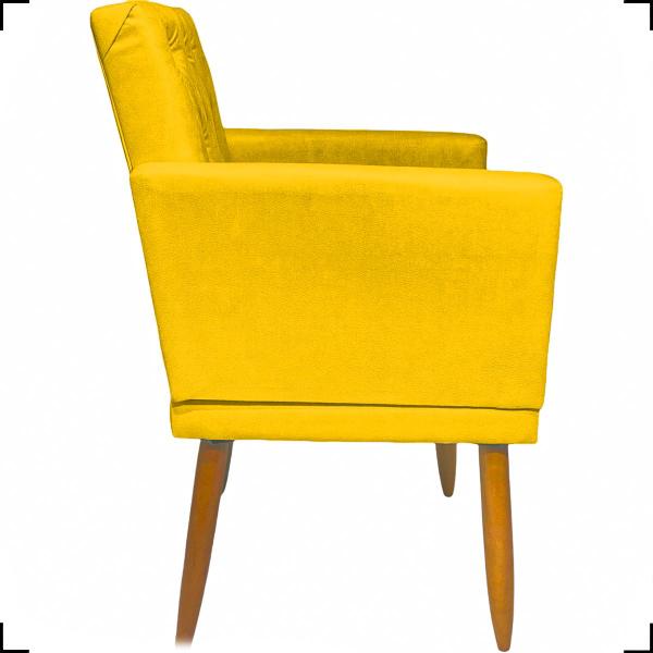 Imagem de Kit 2 Poltronas Decorativa Para Sala Recepção Nina Capitonê Suede Cores Pé Palito