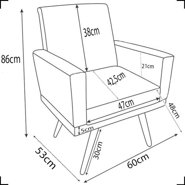 Imagem de Kit 2 Poltronas Decorativa Para Sala Recepção Nina Capitonê Suede Cores Pé Palito