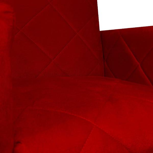 Imagem de Kit 2 Poltronas  Decorativa Pé Ferro Klara Suede Vermelho - Londrilar