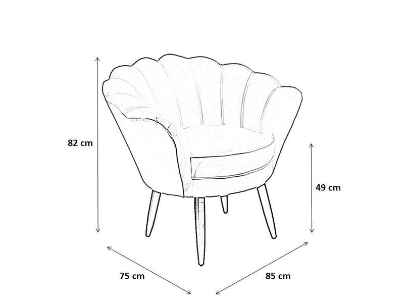 Imagem de Kit 2 Poltronas Decorativa Pétala Couro Amarelo Pés Madeira Mz Decor