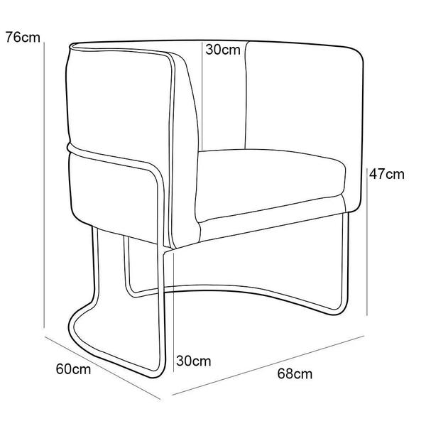 Imagem de Kit 2 Poltronas Decorativas Base Aço Betina Linho Verde Musgo - Domi