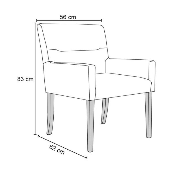 Imagem de Kit 2 Poltronas Decorativas Base Madeira Angel B-66 Veludo Turquesa - Domi