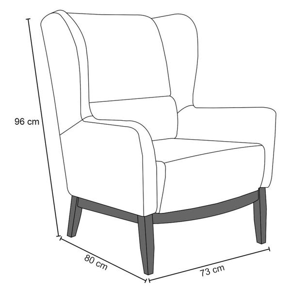 Imagem de Kit 2 Poltronas Decorativas Base Manu Madeira Milena B-260 Veludo Mostarda - Domi