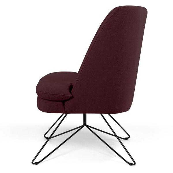 Imagem de Kit 2 Poltronas Decorativas Base Orby Fixa Pérsia B-278 Suede Marsala - Domi