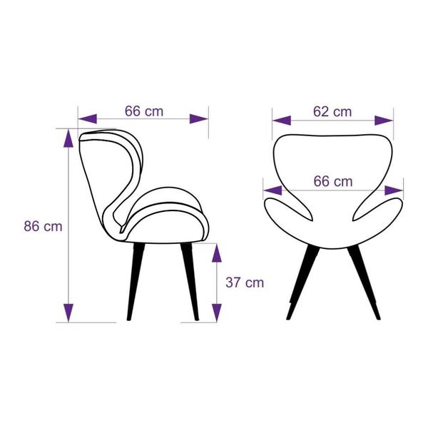 Imagem de Kit 2 Poltronas Decorativas Cadeiras Egg Amarela com Base Fixa de Madeira