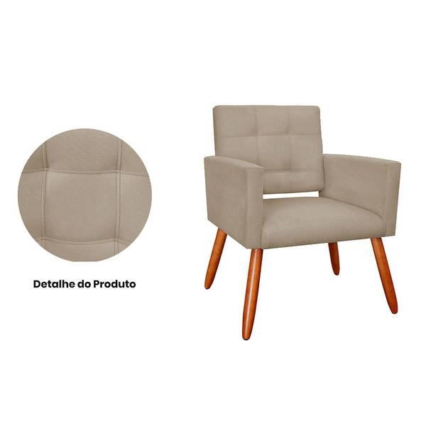 Imagem de Kit 2 Poltronas Decorativas Camila Cappuccino - DS ESTOFADOS