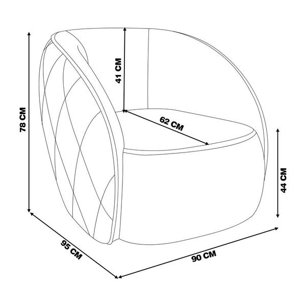 Imagem de Kit 2 Poltronas Decorativas Clarke Veludo Marrom G45 - Gran Belo