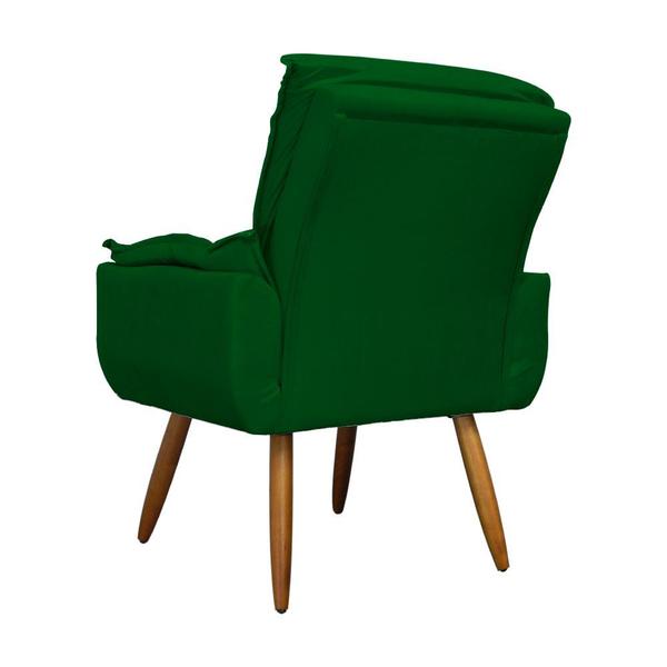 Imagem de Kit 2 Poltronas Decorativas Estofadas Pés Palito Emília Plus Suede Verde - DL Decor