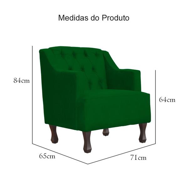 Imagem de Kit 2 Poltronas Decorativas Genesis Verde - MALTA DECOR