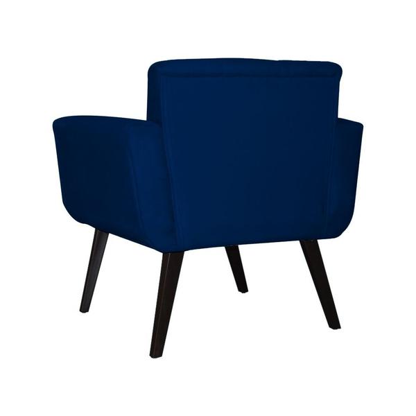 Imagem de Kit 2 Poltronas Decorativas Geovana Suede Azul Marinho - Malta Decor