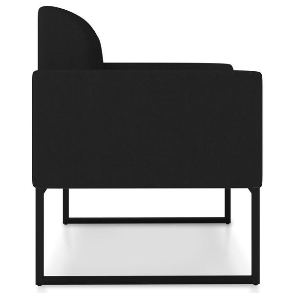 Imagem de Kit 2 Poltronas Decorativas Isabella Base Industrial Linho Preto G19