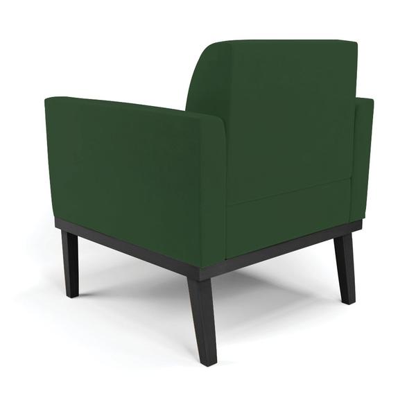 Imagem de Kit 2 Poltronas Decorativas Isabella Pés Fixo em Madeira Preto Veludo Verde Esmeralda G19 - Gran Belo