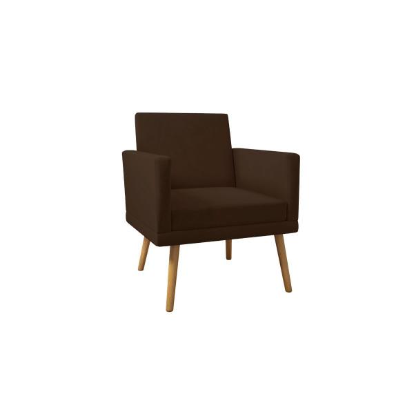 Imagem de Kit 2 Poltronas Decorativas Larah Suede Marrom