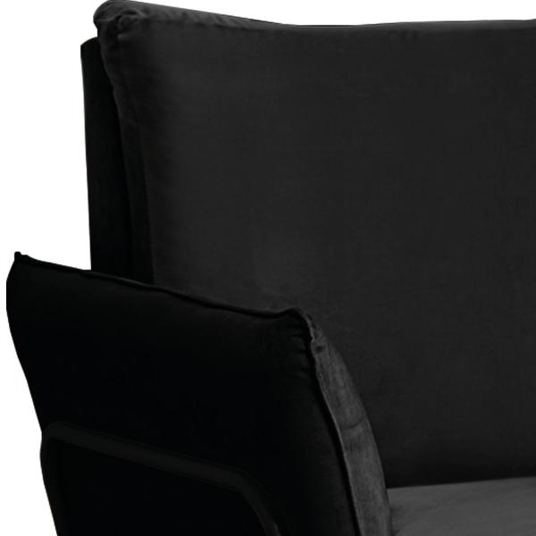 Imagem de Kit 2 Poltronas Decorativas LOTUS Sala Estar Preto/Veludo