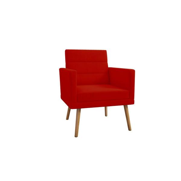 Imagem de Kit 2 Poltronas Decorativas Lux Suede Vermelho