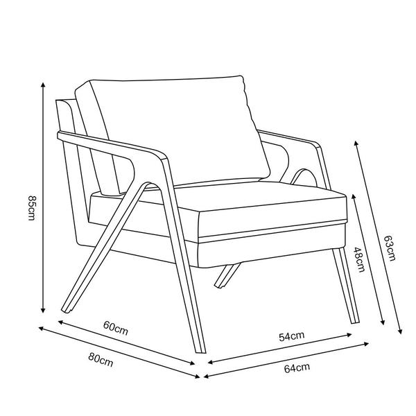 Imagem de Kit 2 Poltronas Decorativas Mona Premium Base Madeira Maciça Linho Bege