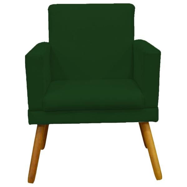 Imagem de Kit 2 Poltronas Decorativas Nina Com Base Suede Pé Castanho - Clique E Decore