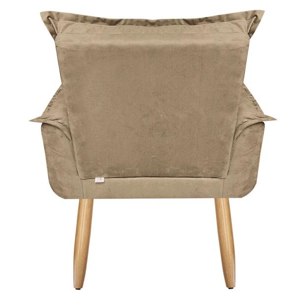 Imagem de Kit 2 Poltronas Decorativas Opala Lolla Luxo para Sala Suede Cappuccino - Bela Móveis