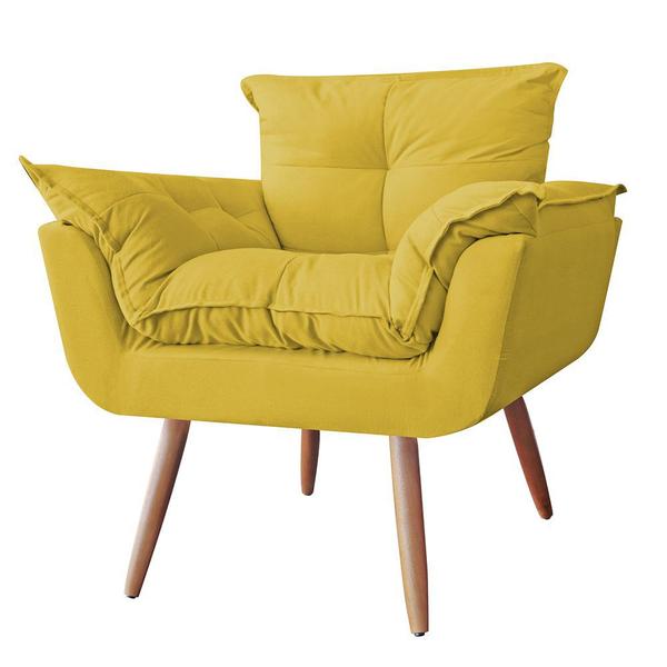 Imagem de Kit 2 Poltronas Decorativas Opalla Amarelo - Malta Decor