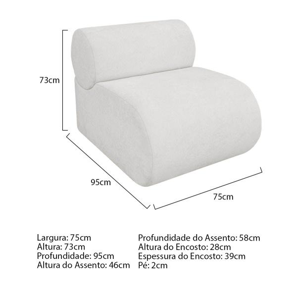 Imagem de Kit 2 Poltronas Decorativas Orgânica Escritório Recepção Sala Virgínia Bouclé - Amarena Móveis