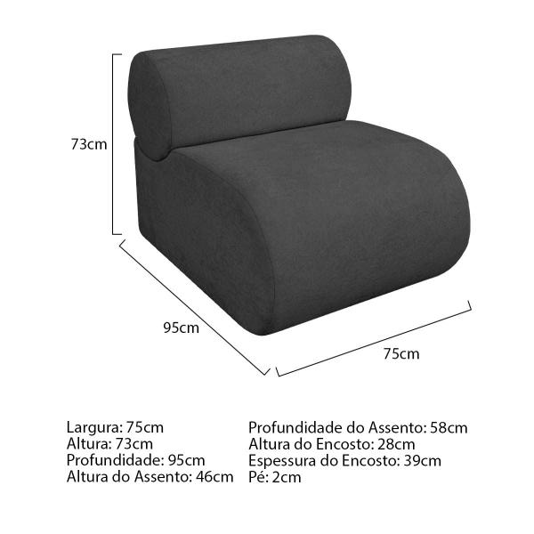 Imagem de Kit 2 Poltronas Decorativas Orgânica  Escritório Recepção Sala Virgínia Linho - ADJ Decor