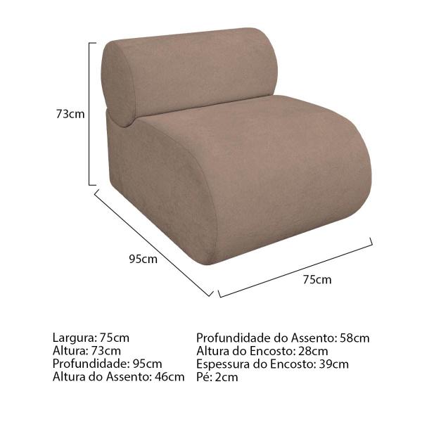 Imagem de Kit 2 Poltronas Decorativas Orgânica  Escritório Recepção Sala Virgínia Linho - ADJ Decor