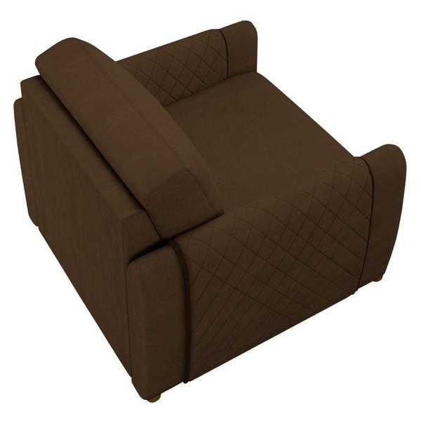 Imagem de Kit 2 Poltronas Decorativas para Sala de Estar 98cm Amaranto M22 Veludo Marrom - Mpozenato