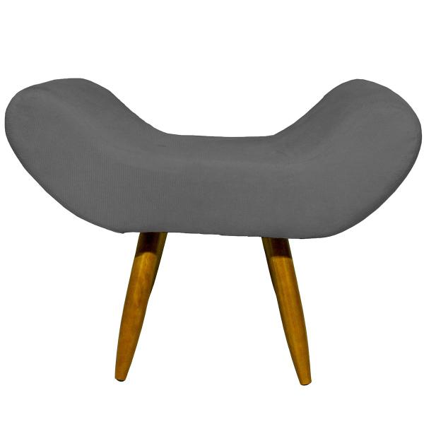 Imagem de Kit 2 Poltronas Decorativas Para Sala Emília + Puff Emília Suede Cores Pé Castanho - Clique E Decore