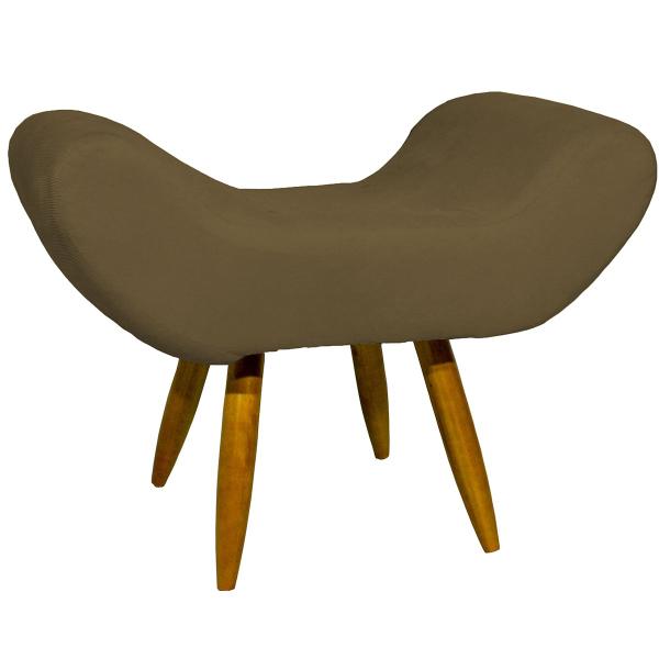 Imagem de Kit 2 Poltronas Decorativas Para Sala Emília + Puff Emília Suede Cores Pé Castanho - Clique E Decore